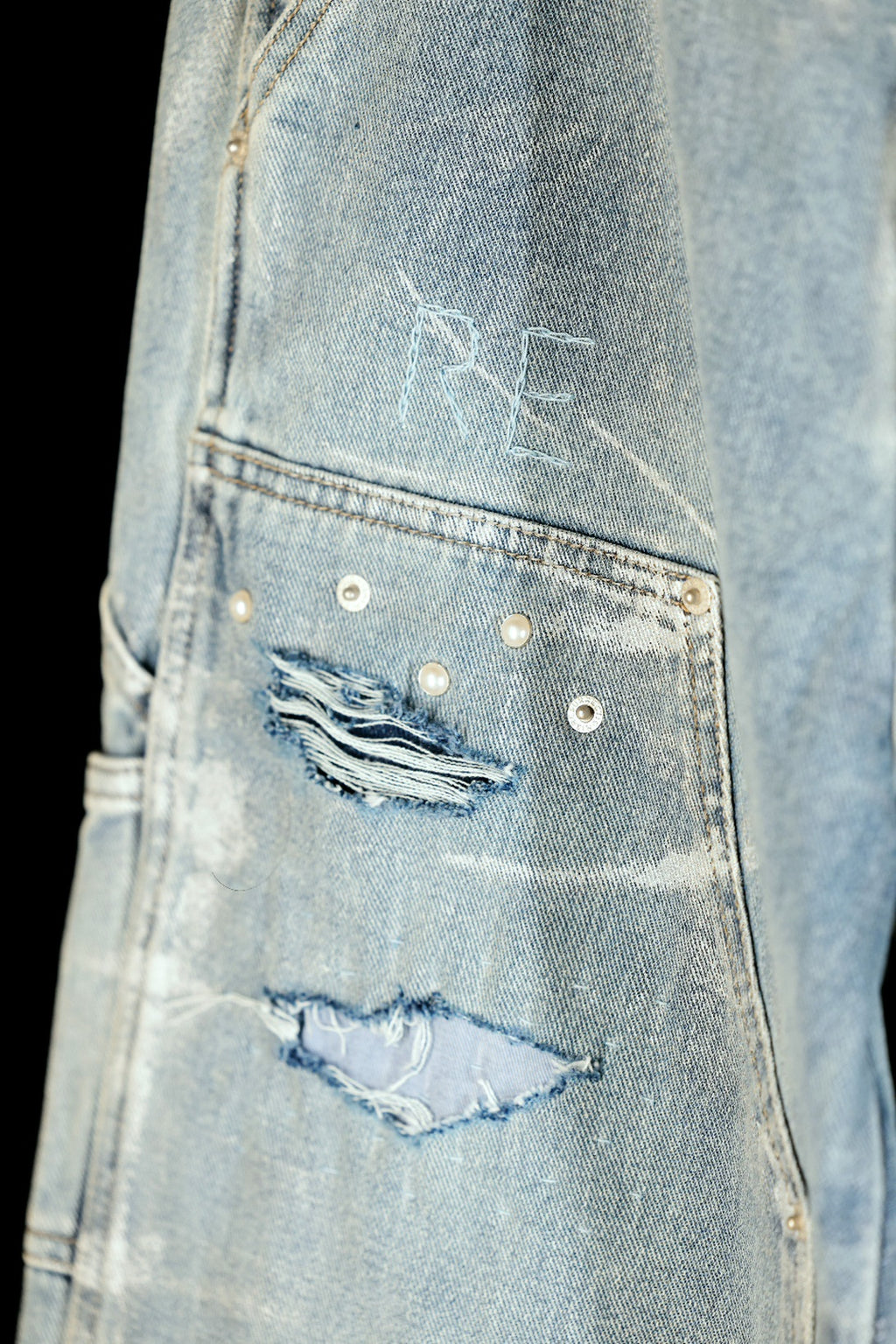 Painted detail double knee pants