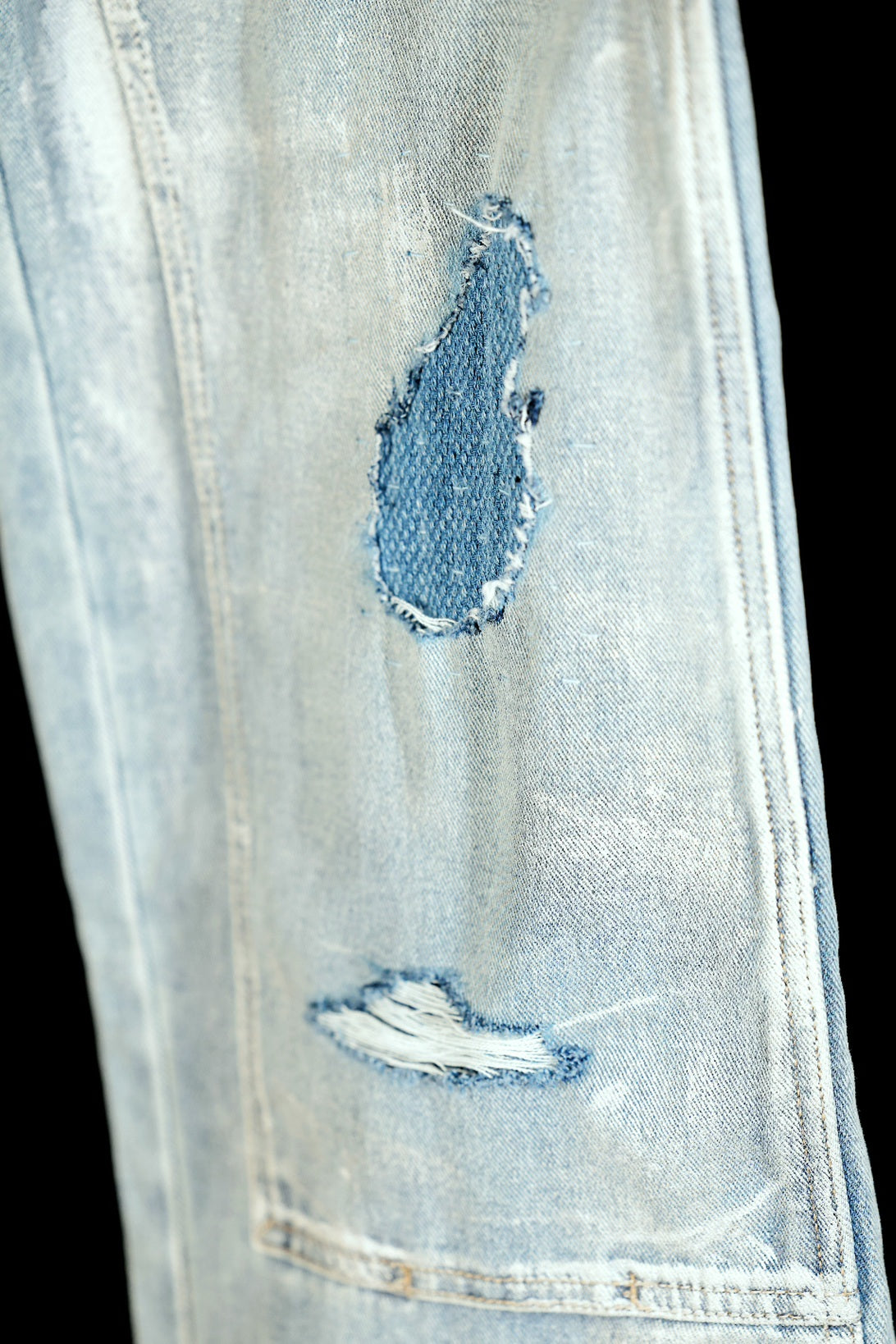 Painted detail double knee pants