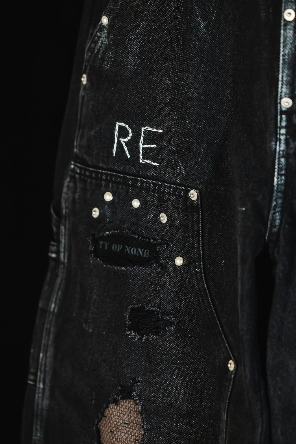 Painted detail double knee pants