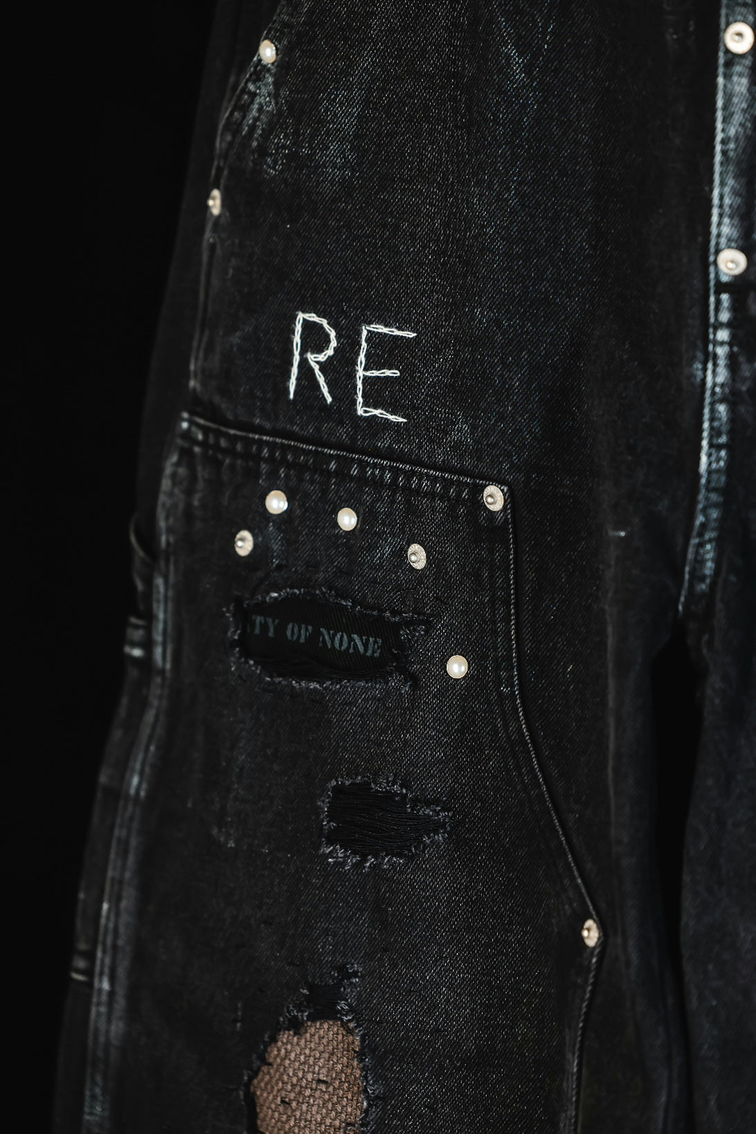 Painted detail double knee pants
