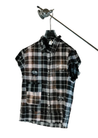 Salvaged plaid shirt