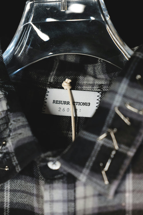 Salvaged plaid shirt