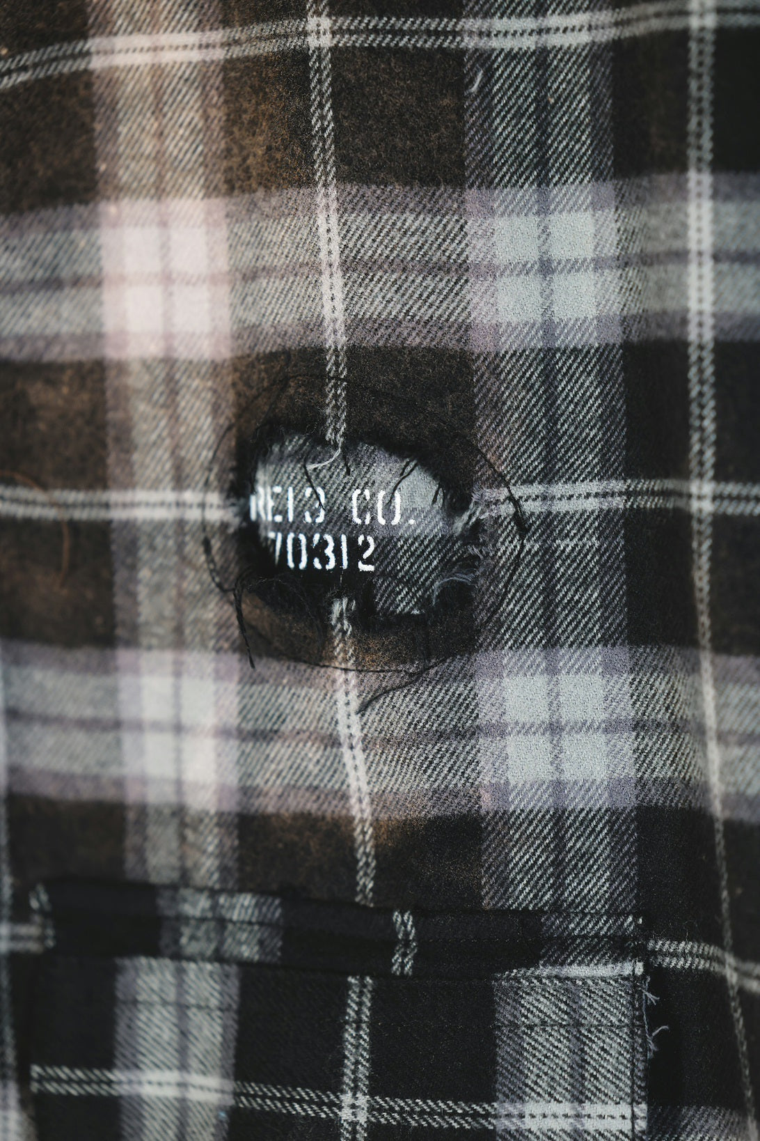 Salvaged plaid shirt