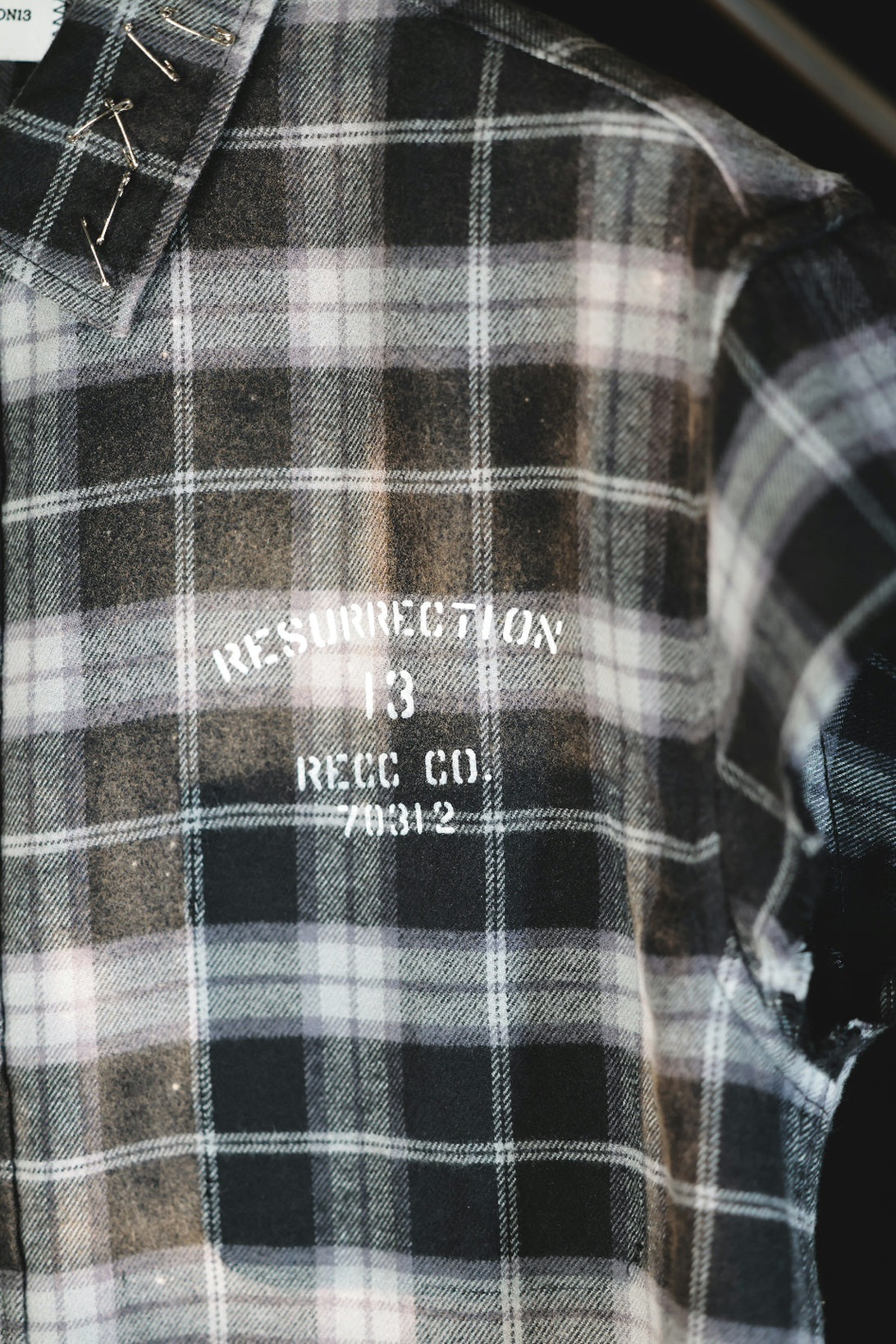 Salvaged plaid shirt