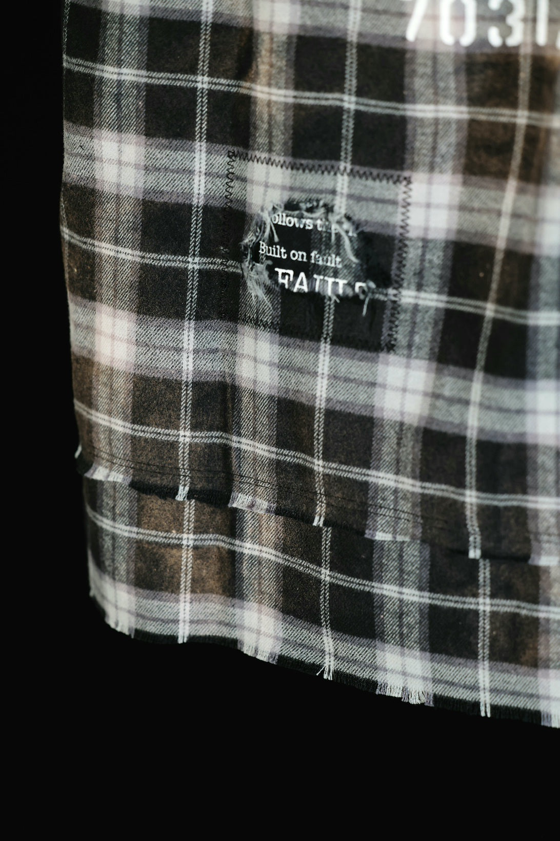 Salvaged plaid shirt