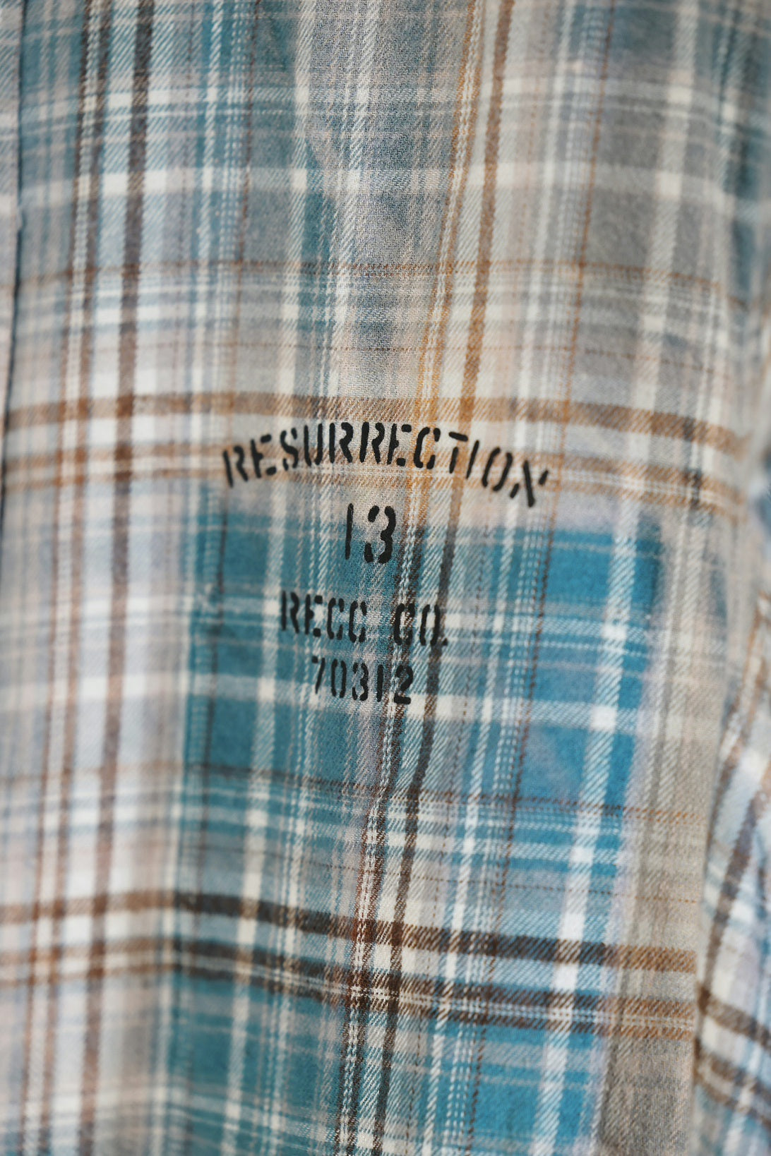 Salvaged plaid shirt