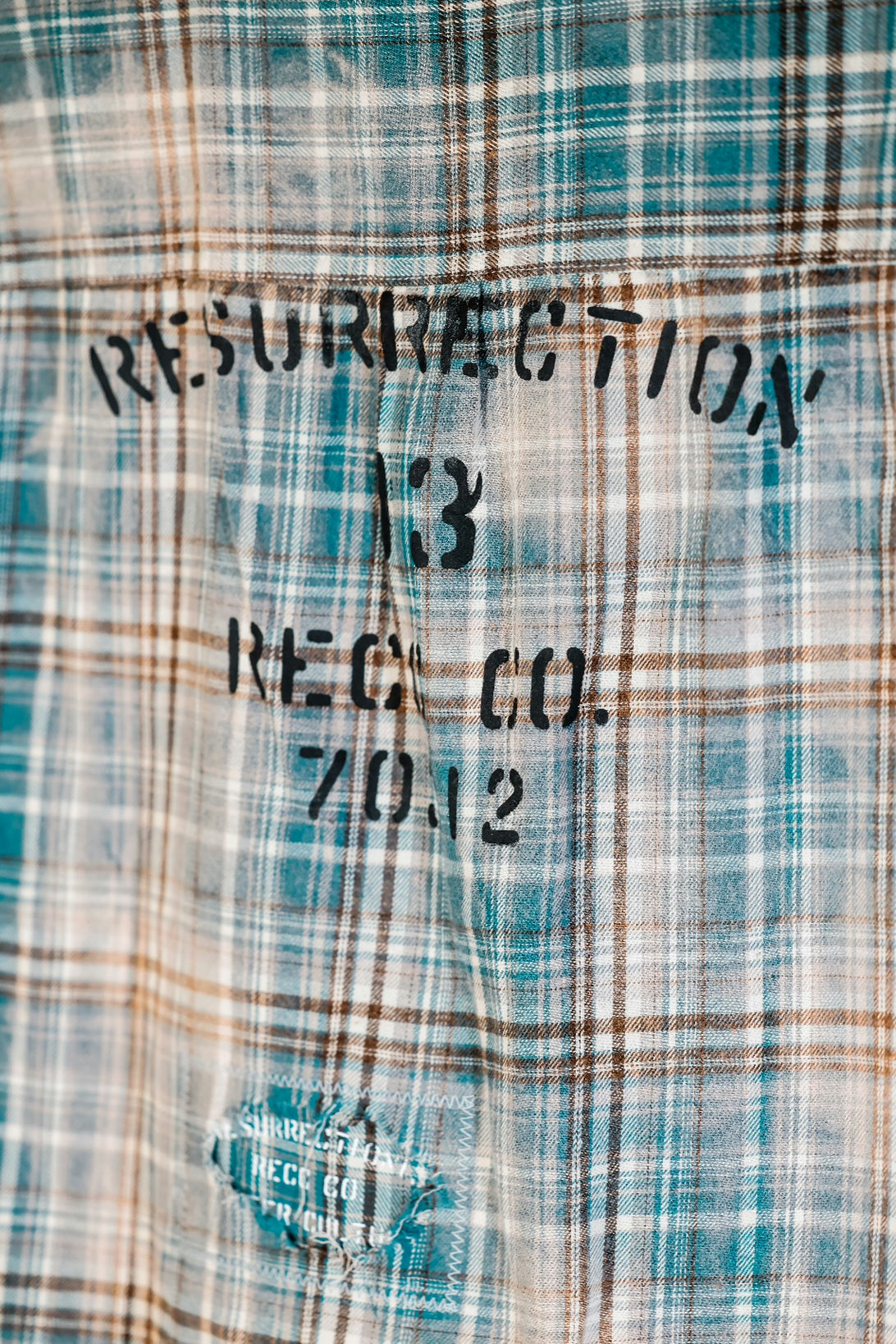 Salvaged plaid shirt