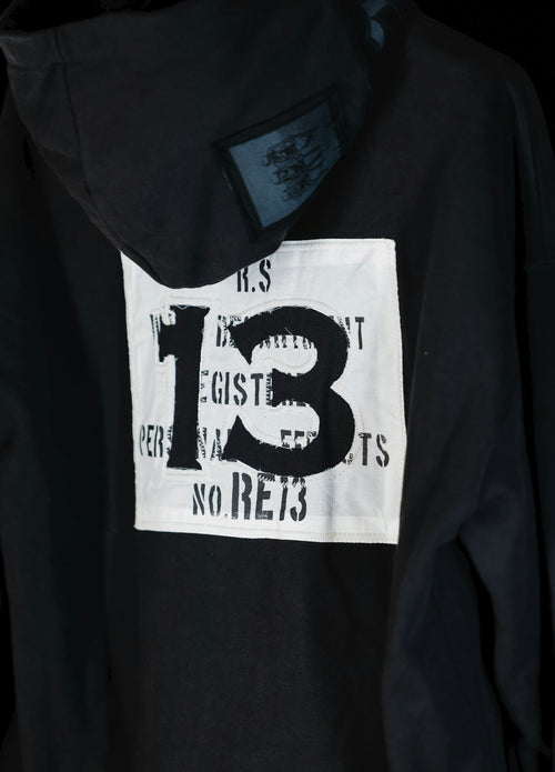 patchwork magazine 2way zipup hoodie