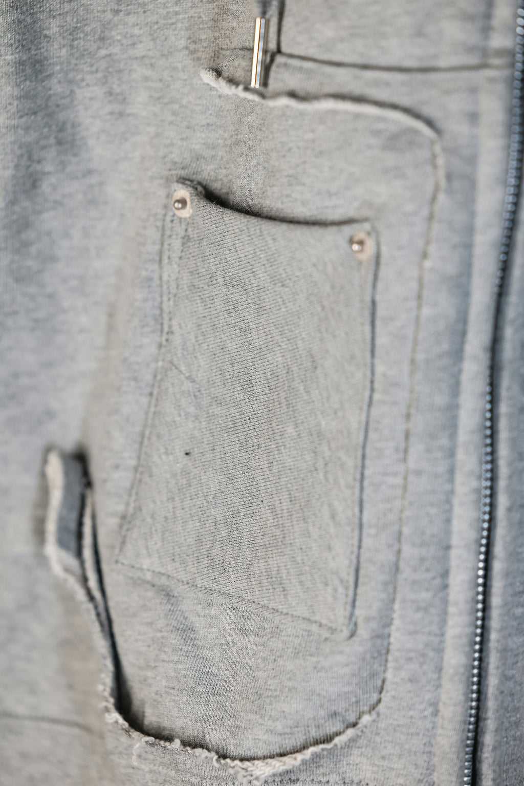 patchwork magazine 2way zipup hoodie