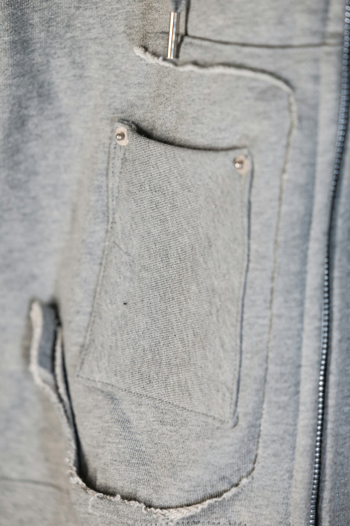 patchwork magazine 2way zipup hoodie