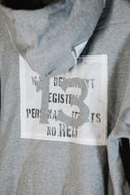 patchwork magazine 2way zipup hoodie