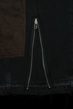 Patchwork zipper detail pants