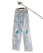 Painted detail double knee pants