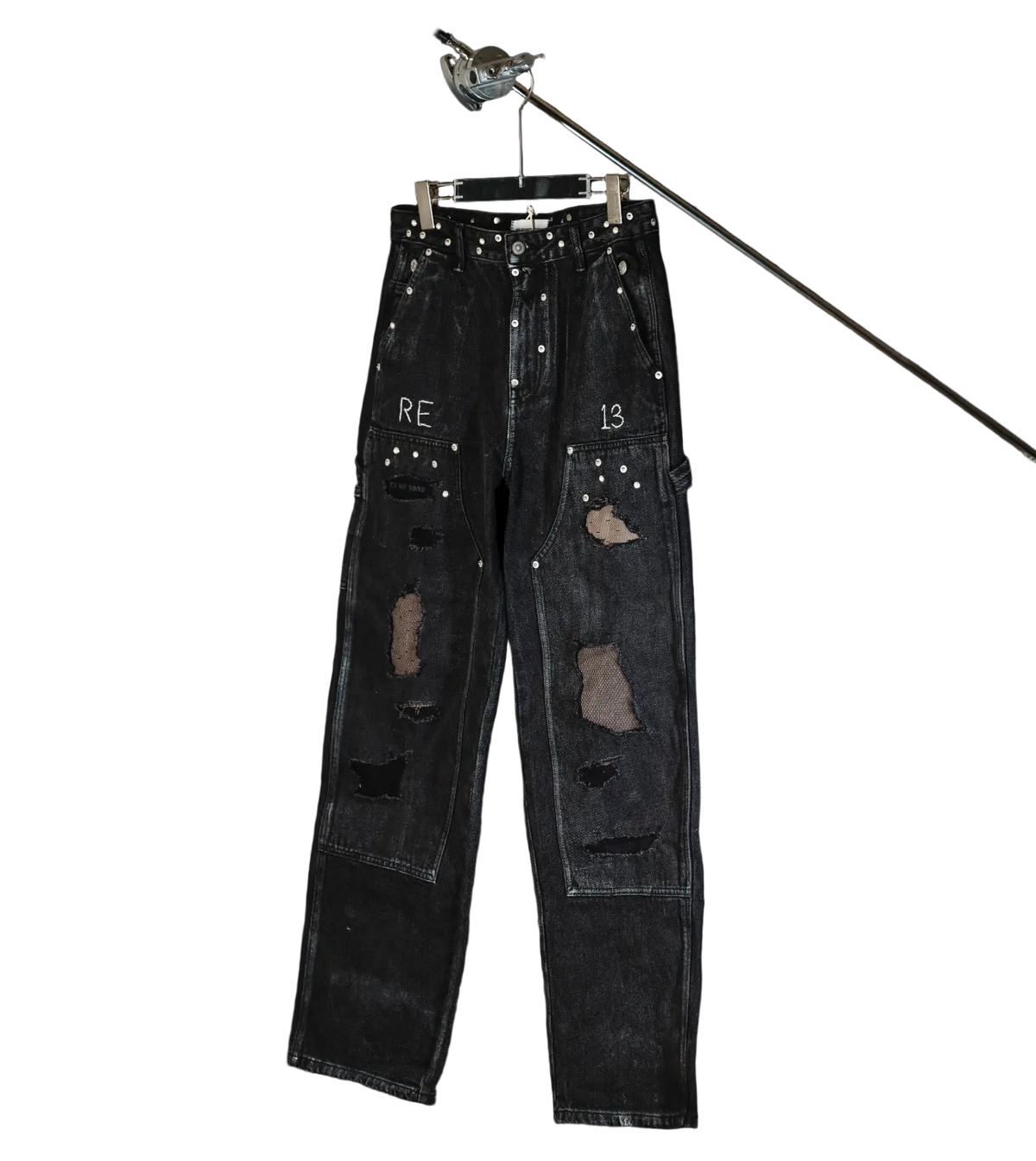 Painted detail double knee pants