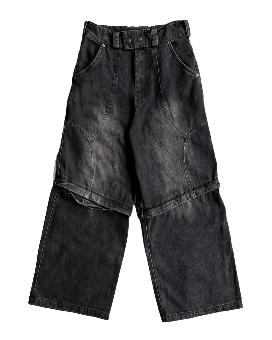 Evolution – Membranous Wing Paneled Wide Denim