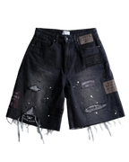 Salvaged denim shorts