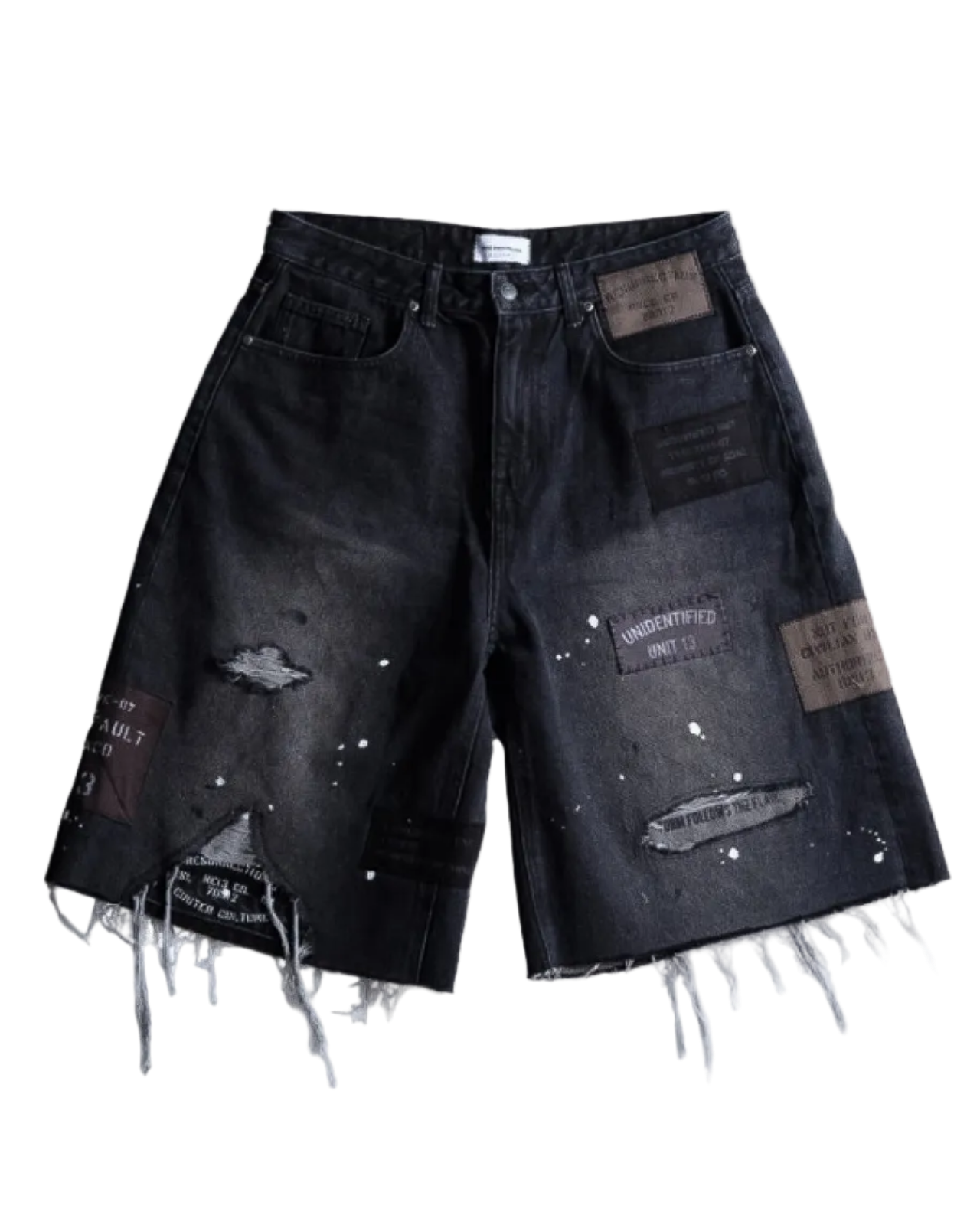Salvaged denim shorts