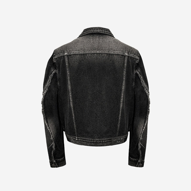 SIGNATURE RAW CUT WASHING DENIM TRUCKER JACKET
