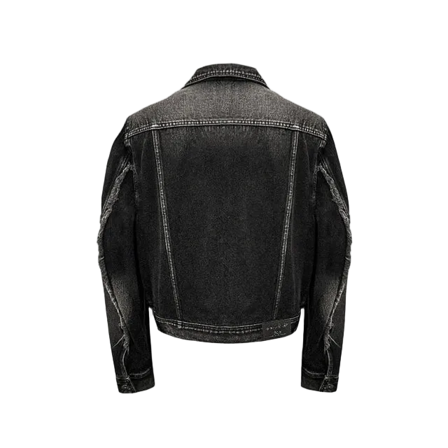 washing denim trucker jacket