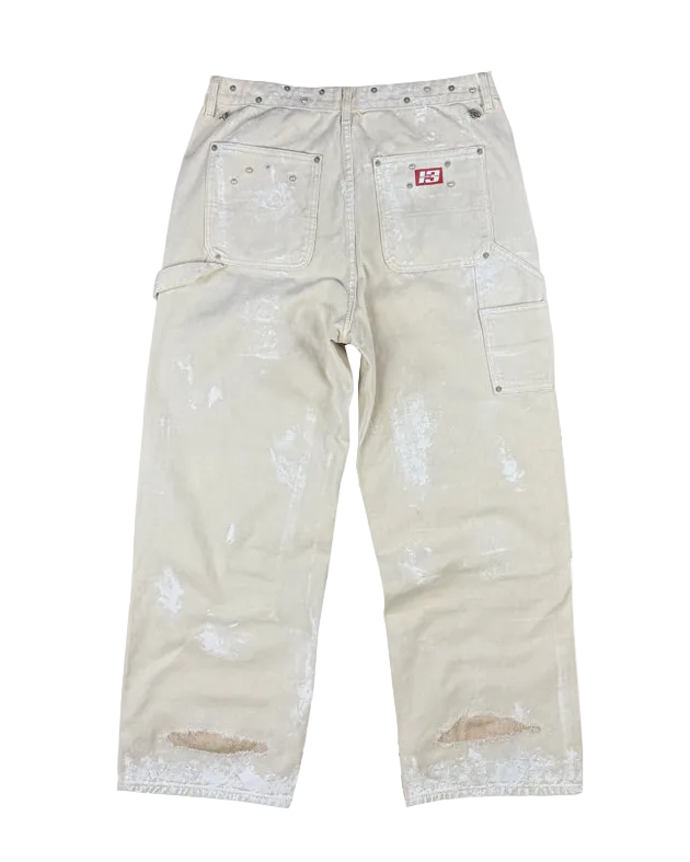 Painted detail double knee pants