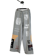 Recycle patchwork heavy sweat pants