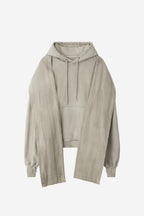 DYED RAW-EDGED HOODIE