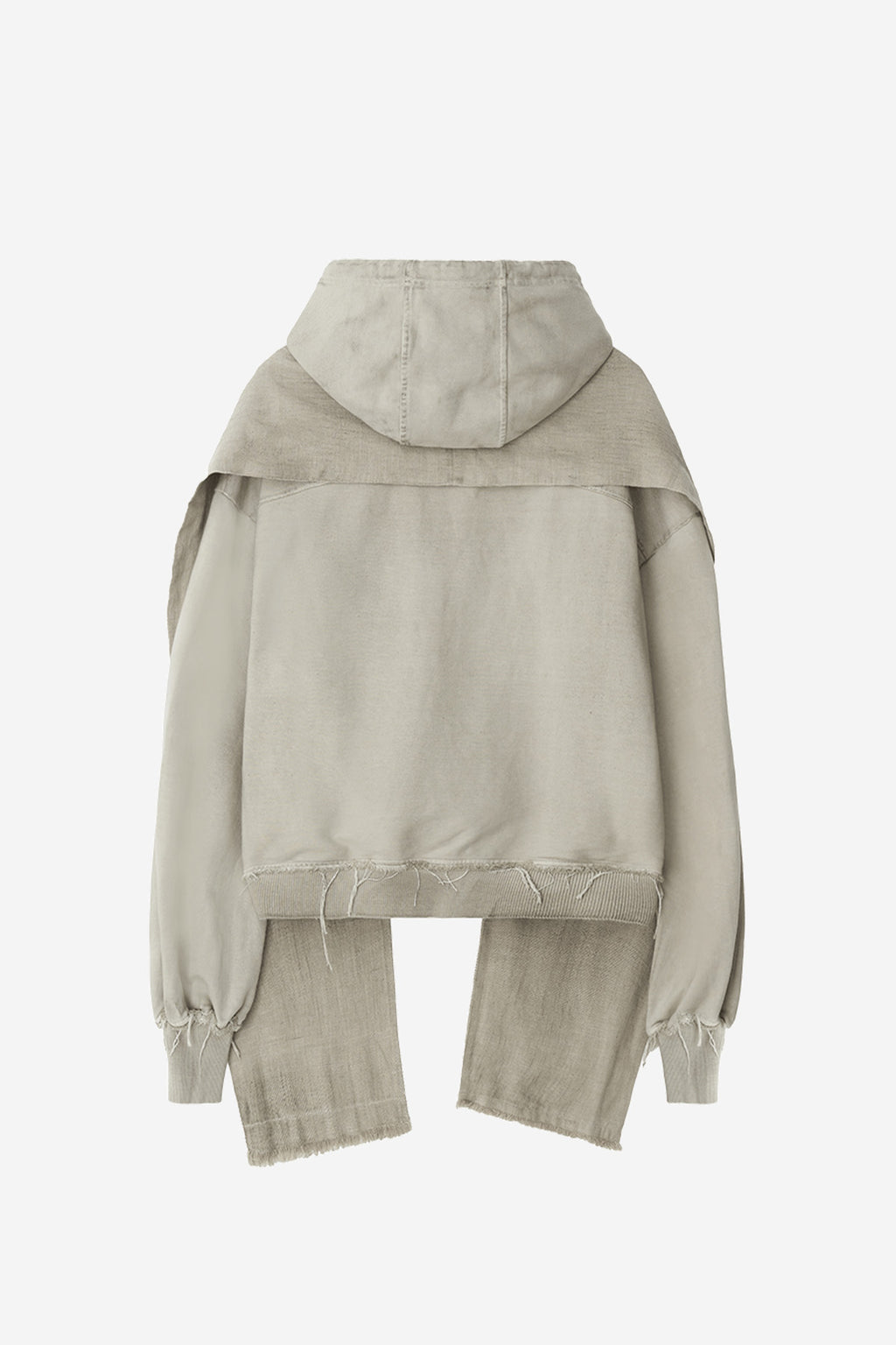 DYED RAW-EDGED HOODIE