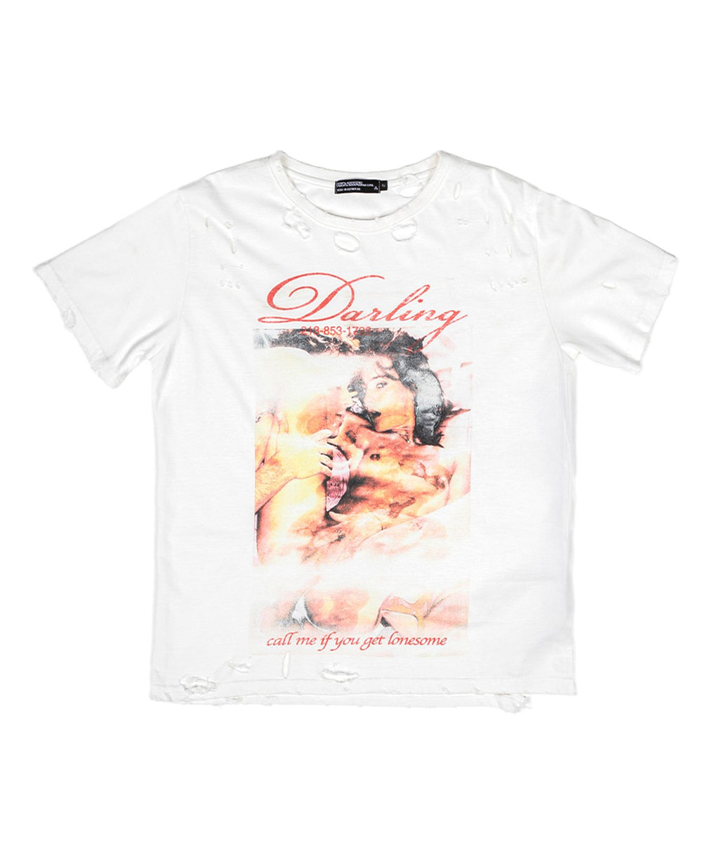 Call Me Hand Distressed Short Sleeve