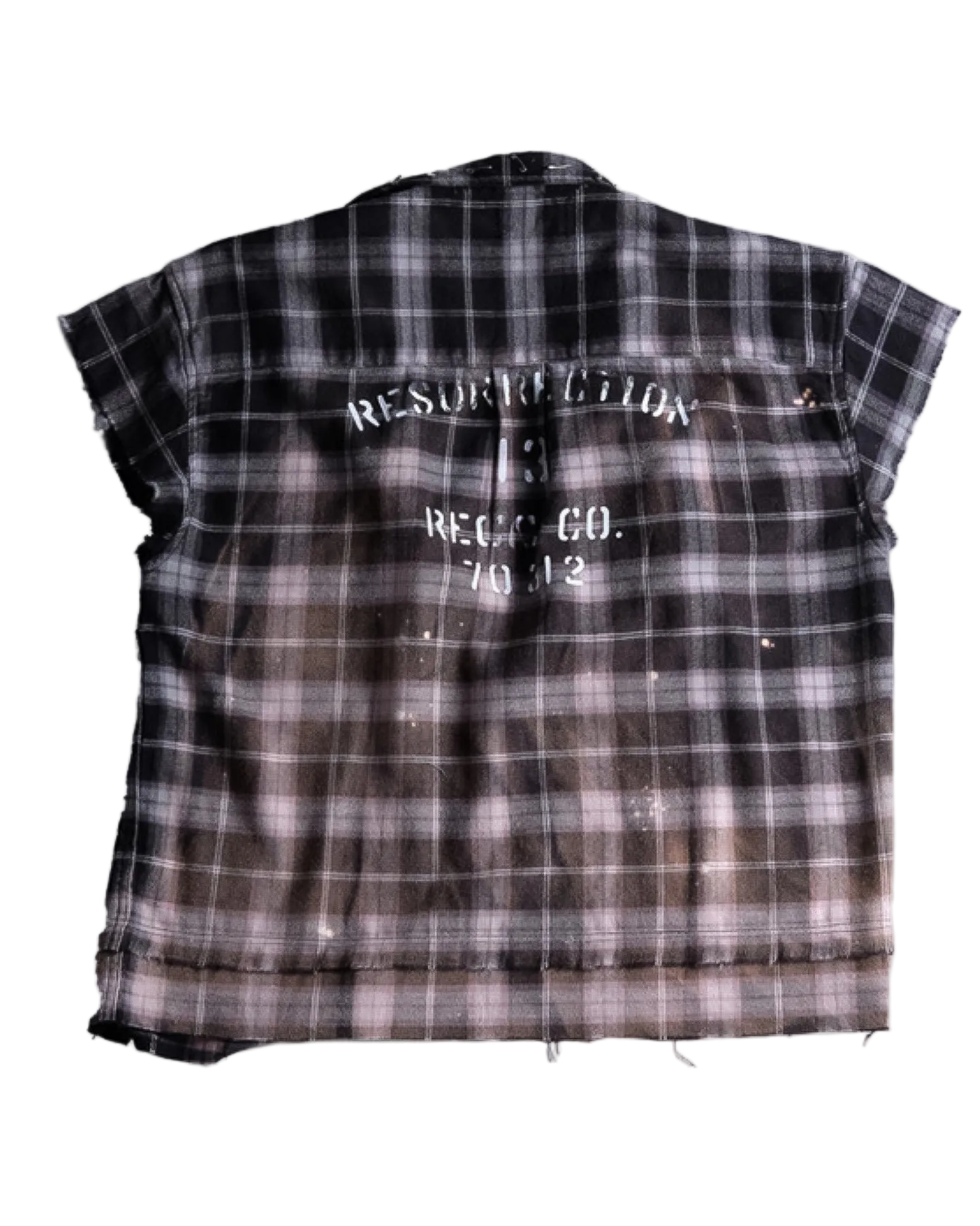 Salvaged plaid shirt