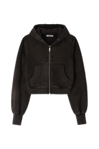 grunge punched washing hoodie