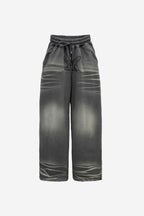 EMBROIDERY WASHED PANTS