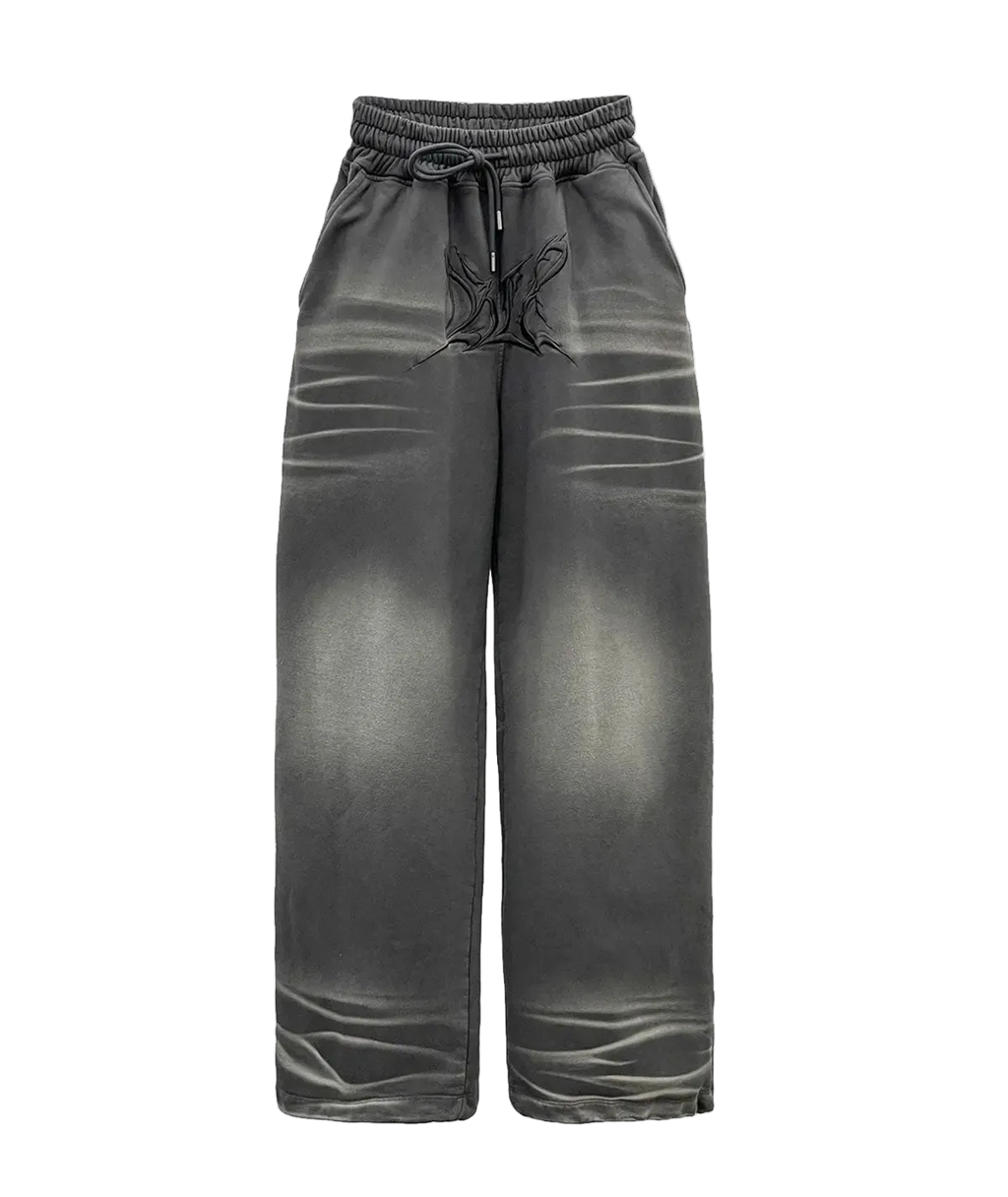 embroidery washed pants