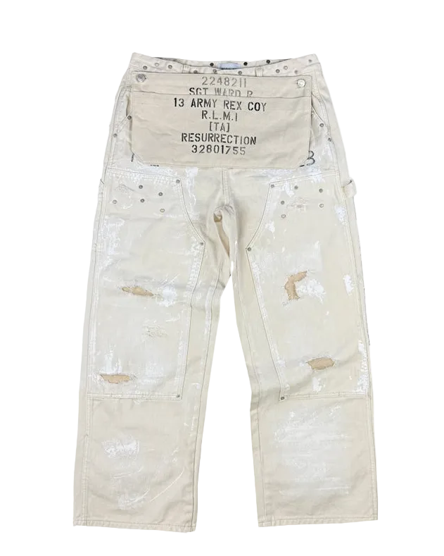 Painted detail double knee pants