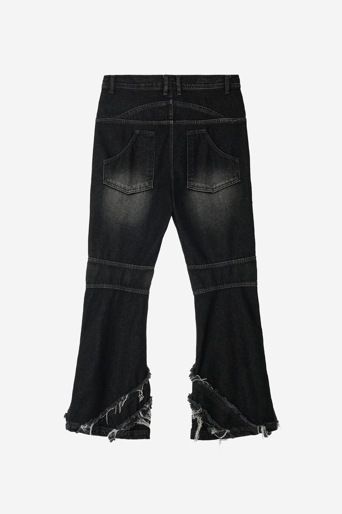 DESTROYED CRUSH DOUBLE LINE WASHING DENIM PANTS