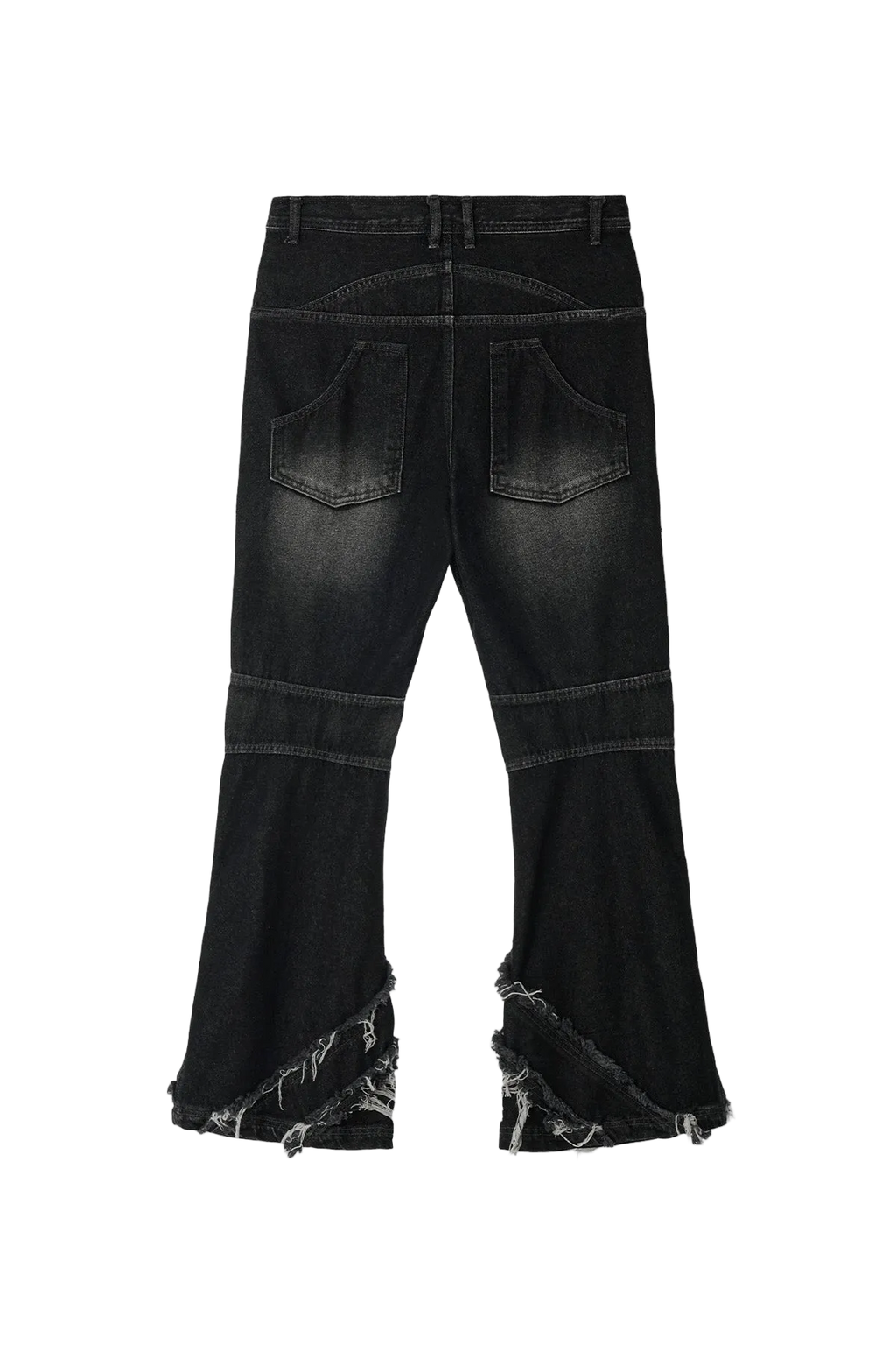 double line denim pants
