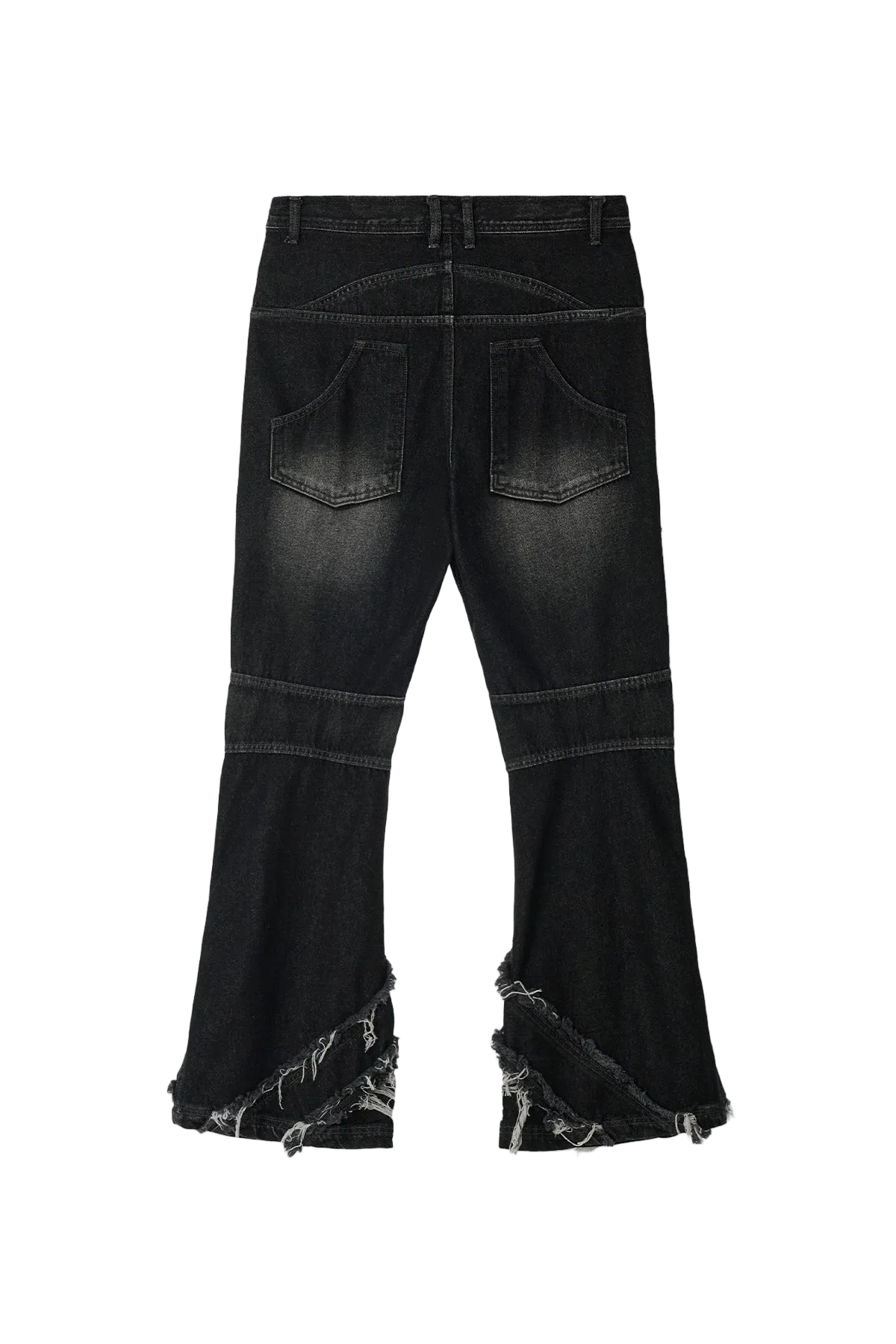 double line denim pants