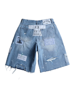 Salvaged denim shorts