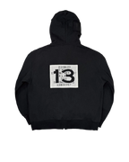 patchwork magazine 2way zipup hoodie