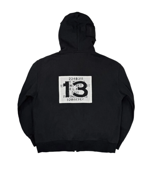 patchwork magazine 2way zipup hoodie