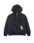 patchwork magazine 2way zipup hoodie