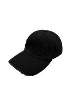 damaged denim cap
