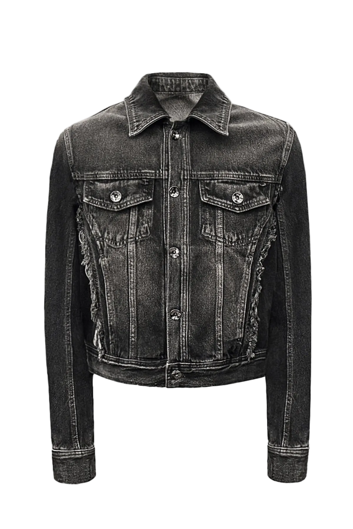 washing denim trucker jacket