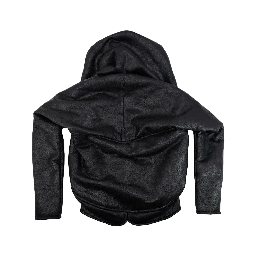 “GHAST” Crackle Shearling Hoodie