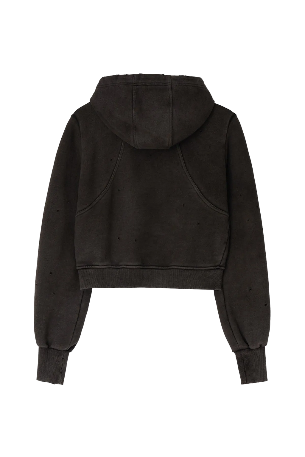 grunge punched washing hoodie