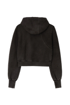 grunge punched washing hoodie