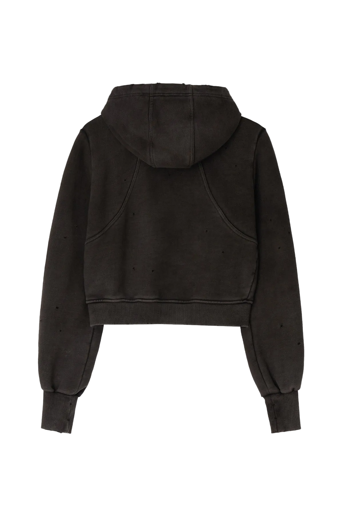 grunge punched washing hoodie