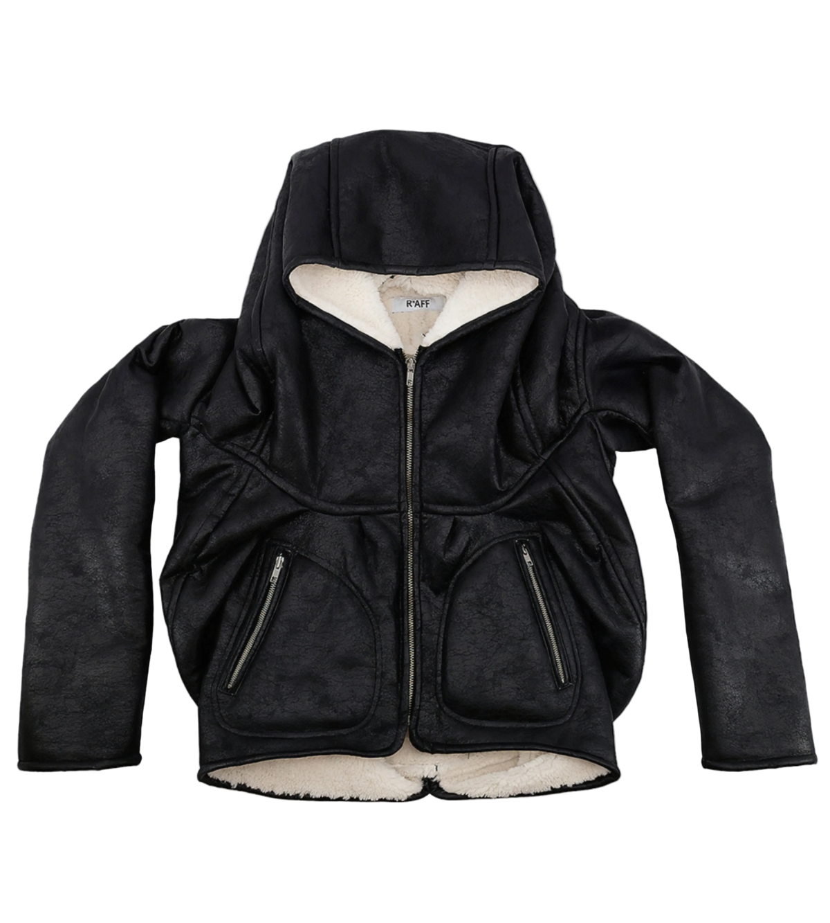 “GHAST” Crackle Shearling Hoodie
