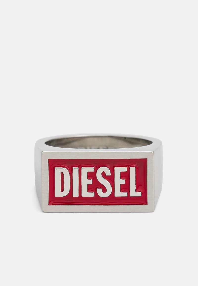 DIESEL red logo rings