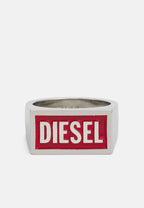 DIESEL red logo rings