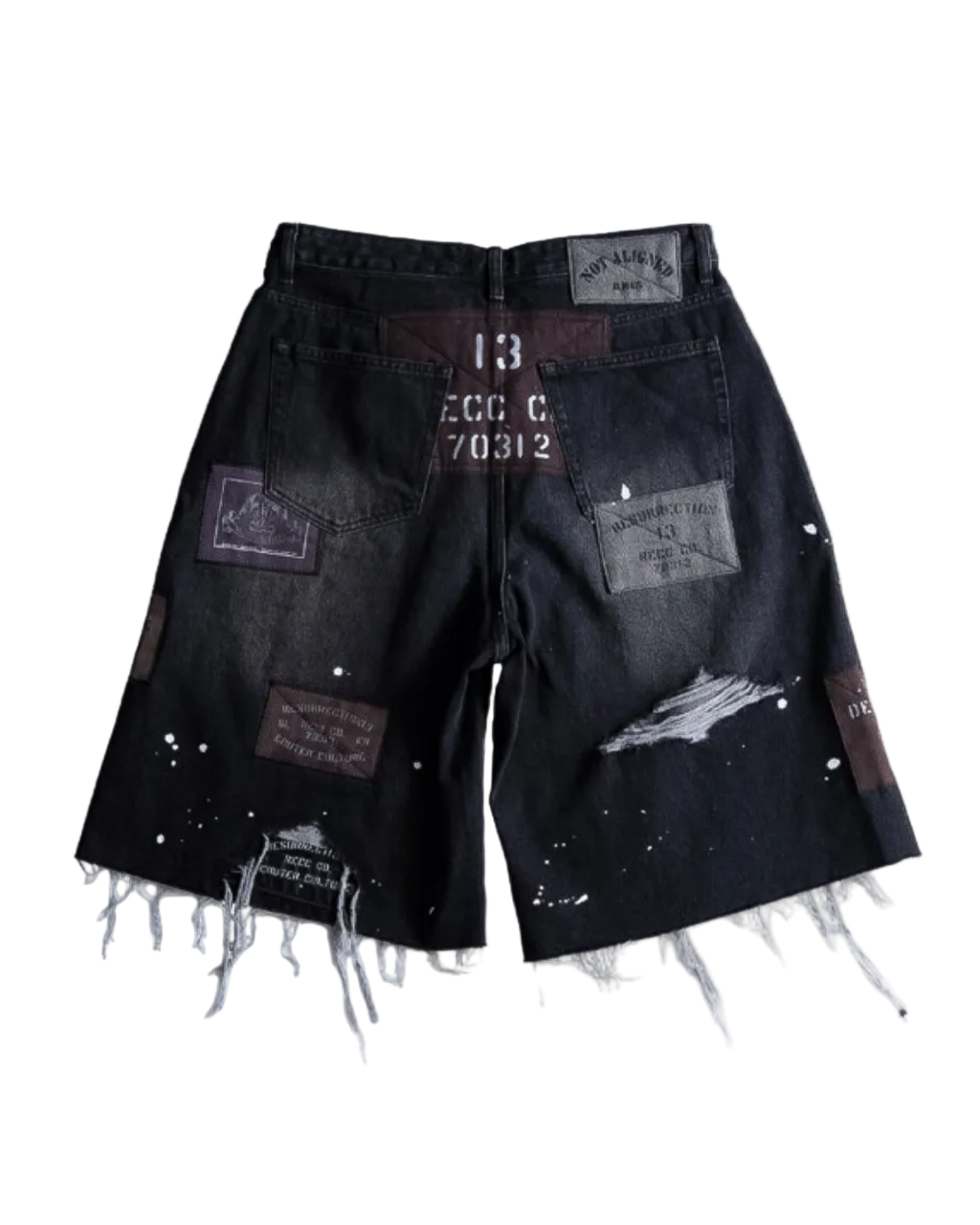 Salvaged denim shorts